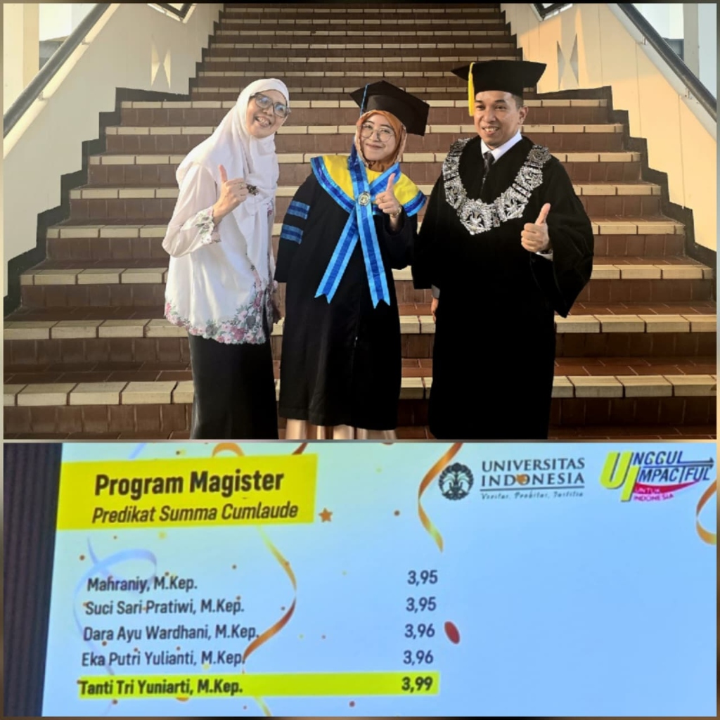 Eka Putri Yulianti graduation Summa Cum Laude with mentor and grade list slides